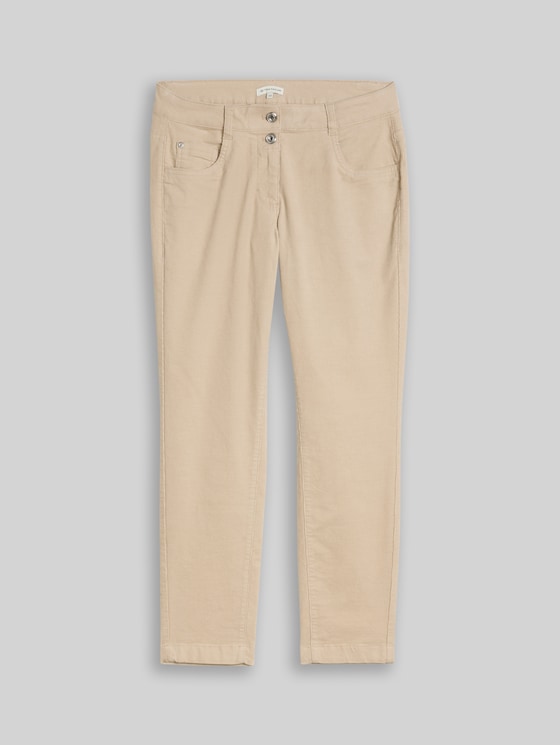 Tapered relaxed-fit corduroy trousers - Gravel Beige