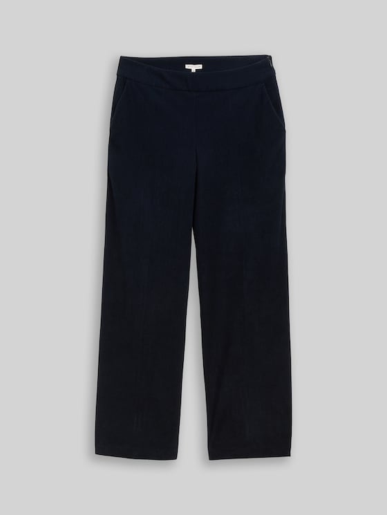 Wide-leg corduroy trousers - sky captain blue