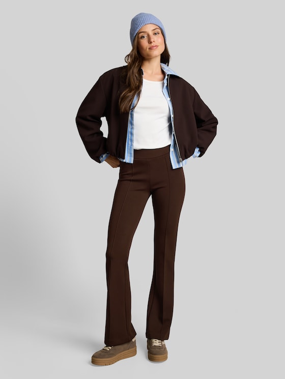 Flared treggings - java dark brown