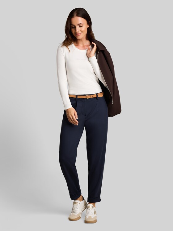 Cropped barrel trousers - sky captain blue