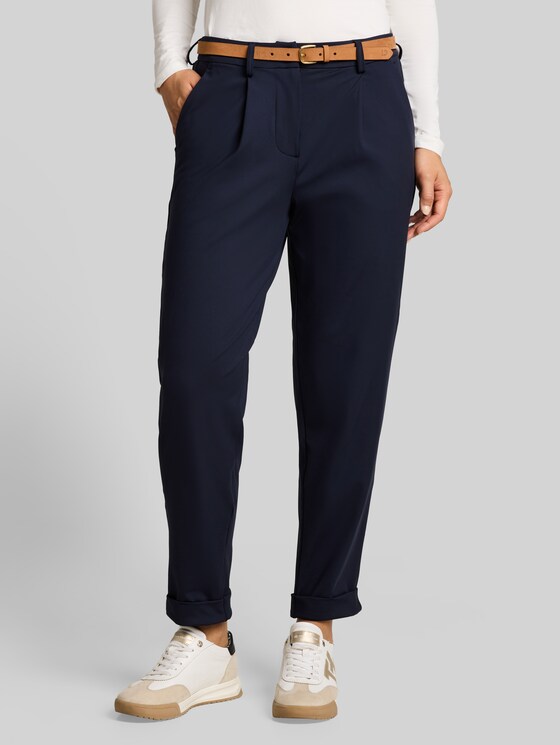 Cropped barrel trousers - sky captain blue