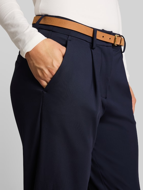 Cropped barrel trousers - sky captain blue