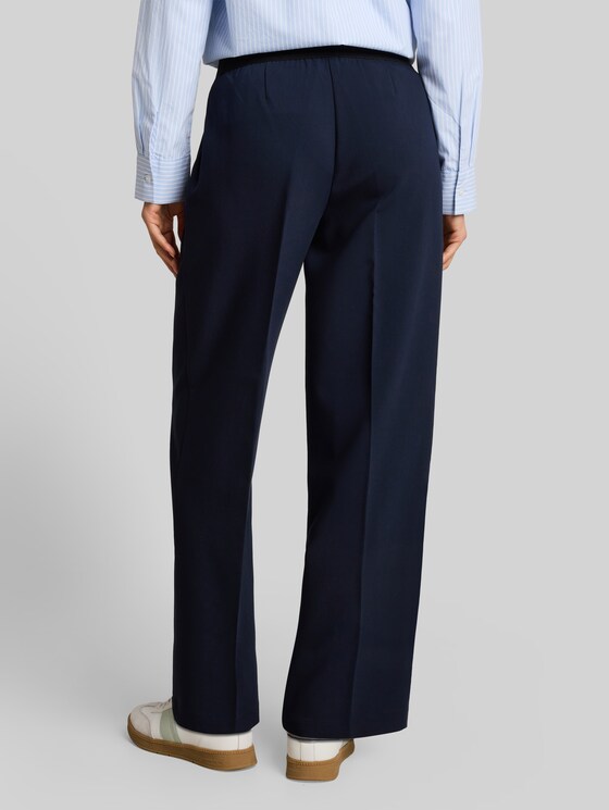 Straight Trousers with a crease - sky captain blue