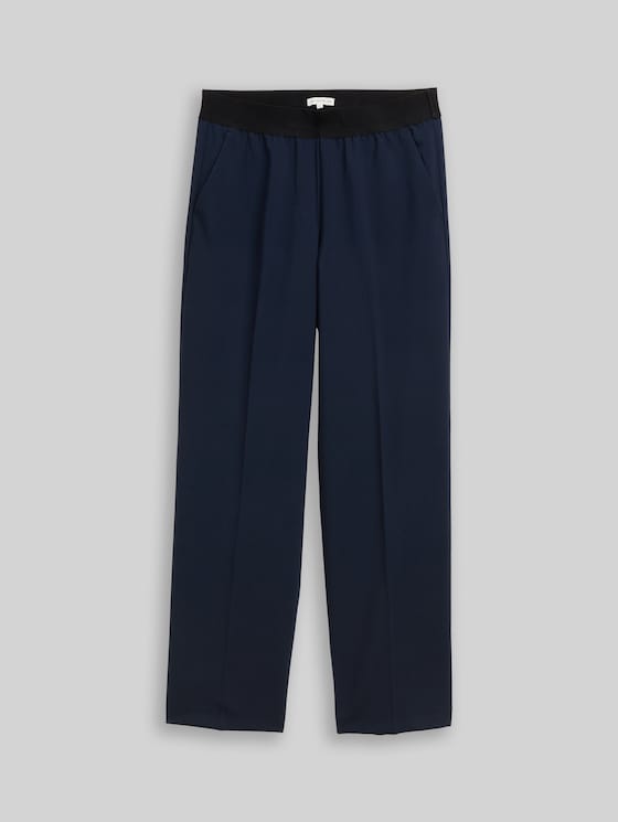 Straight Trousers with a crease - sky captain blue