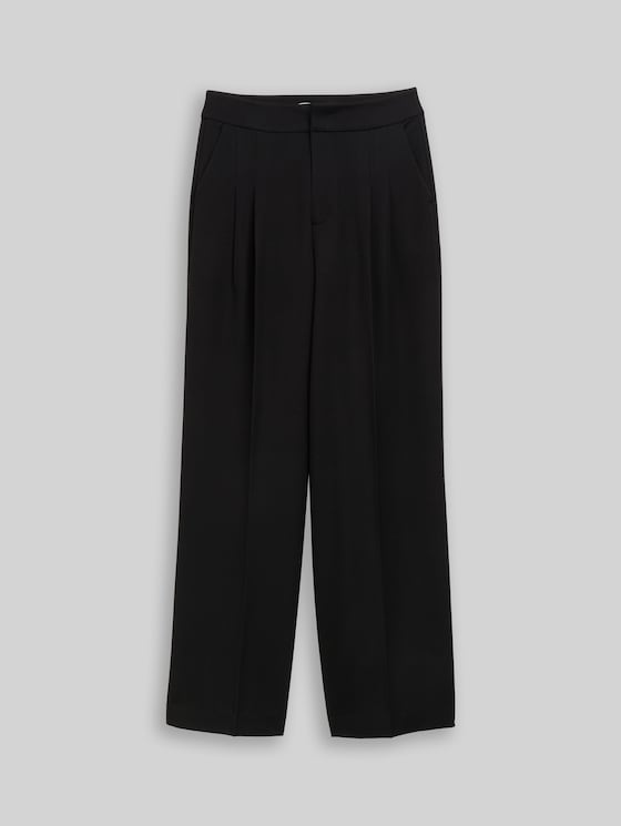 Wide leg trousers - deep black