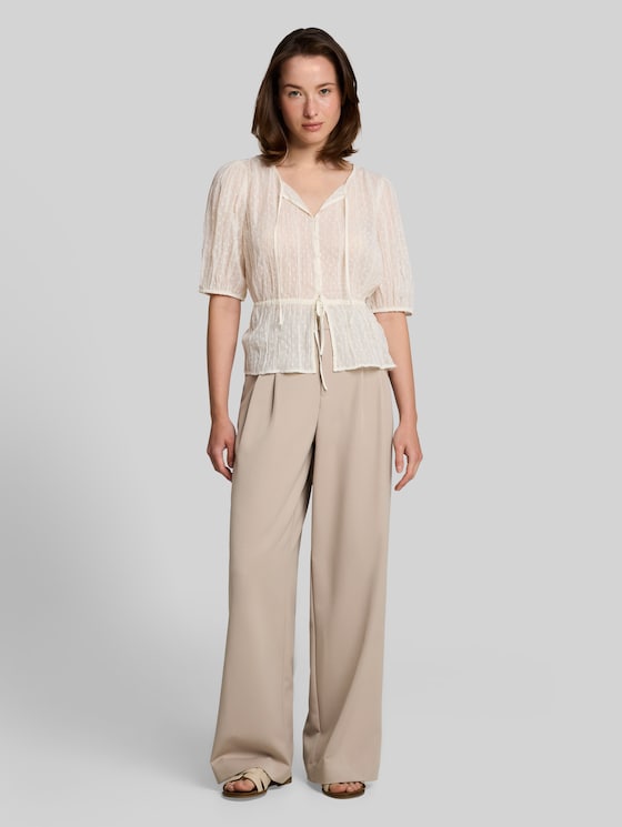 Wide leg trousers - atmosphere beige