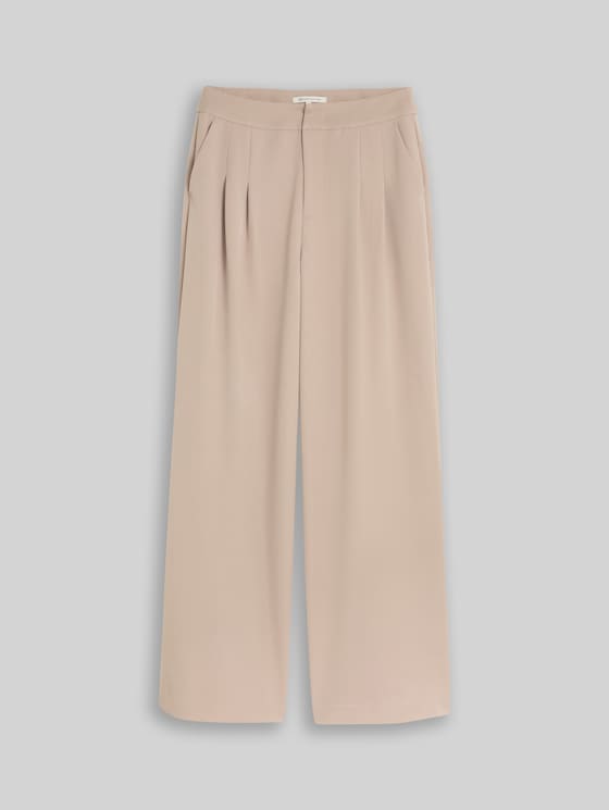 Wide leg trousers - atmosphere beige