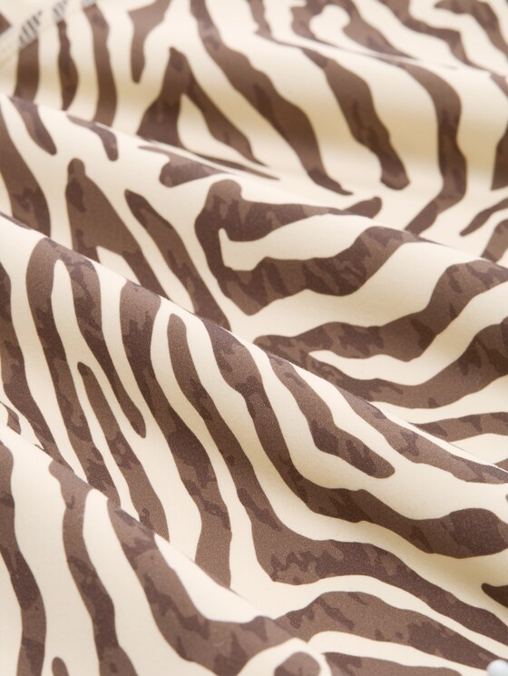 Sports leggings - brown beige zebra print