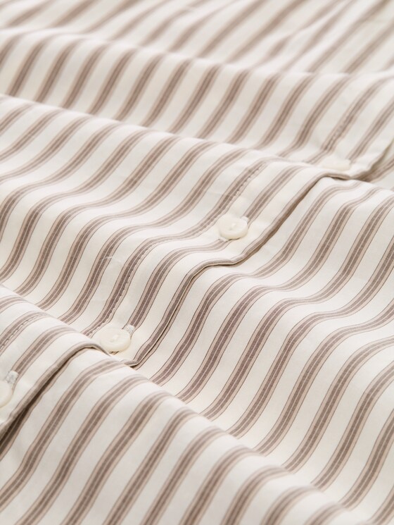 Striped blouse - off white brown beige stripe