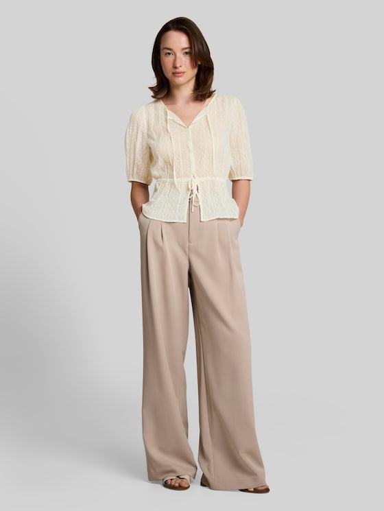 Blouse with bows - off white