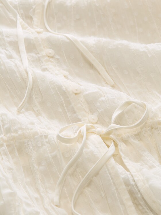 Blouse with bows - off white