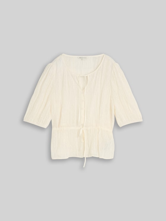 Blouse with bows - off white