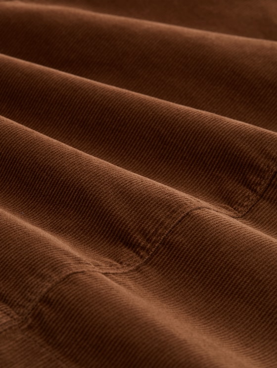 Corduroy skirt with pockets - camel