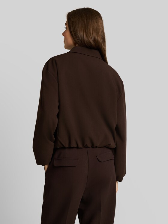 Loose fit blouson jacket - java dark brown