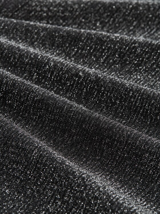 Palazzo Trousers with Glitter Effect - black silver lurex structure