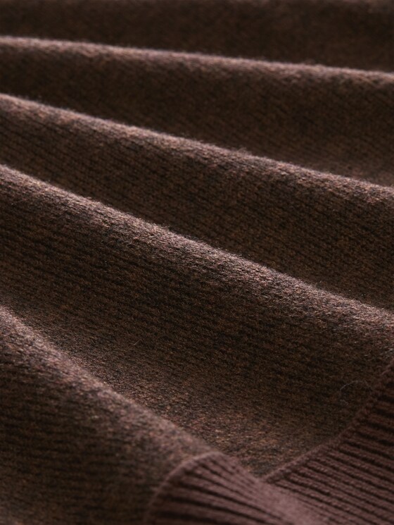 Cosy knitted jumper with alpaca blend - java dark brown melange