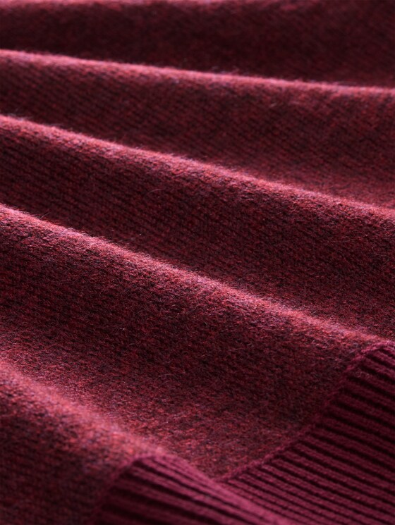 Cosy knitted jumper with alpaca blend - preppy plum melange