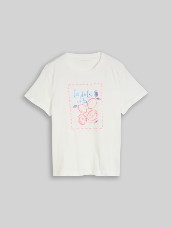 Printed T-shirt - Whisper White