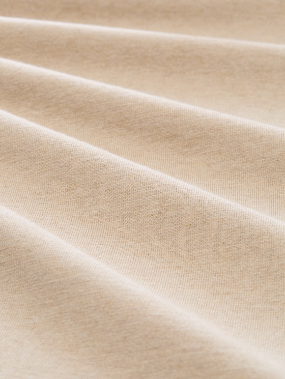 Wide-leg knitted trousers with a silk blend - gravel beige melange