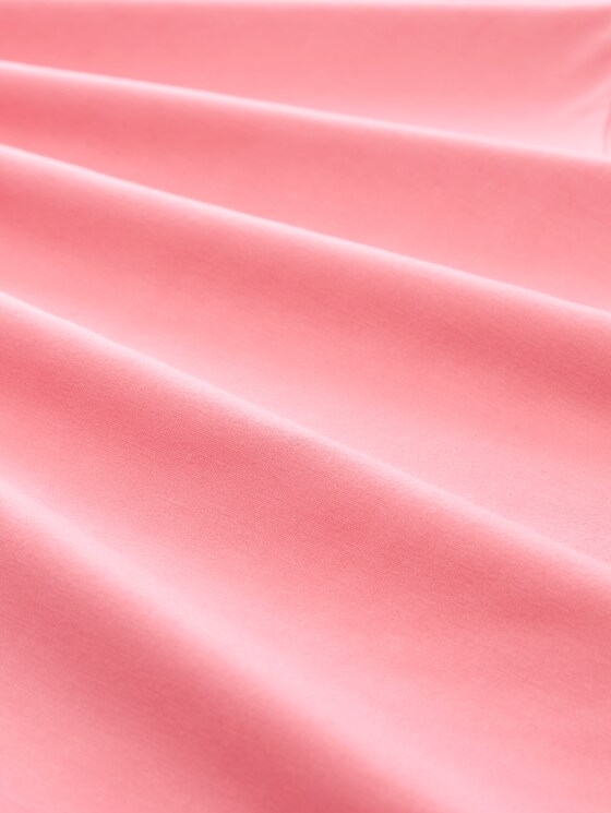 Plus Size - T-shirt with V-neck - soft fuchsia pink