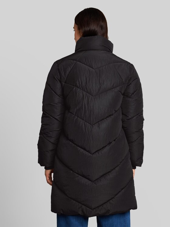 Puffer coat made from water-repellent fabric - deep black