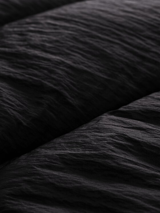 Puffer coat made from water-repellent fabric - deep black