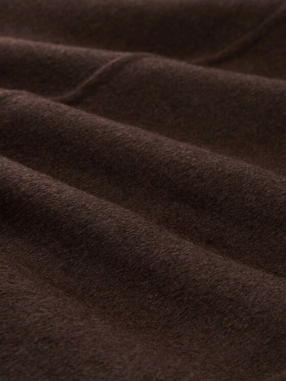 Mini skirt with wool blend - java dark brown