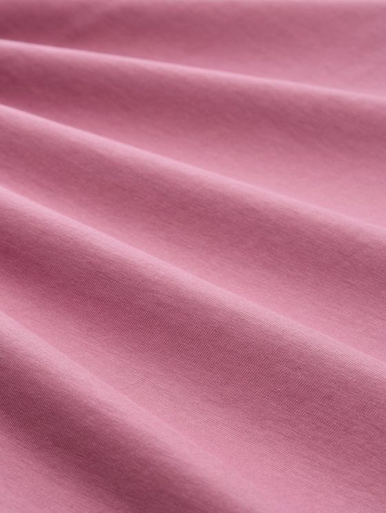 Boxy-fit T-shirt with embroidery - dusty berry