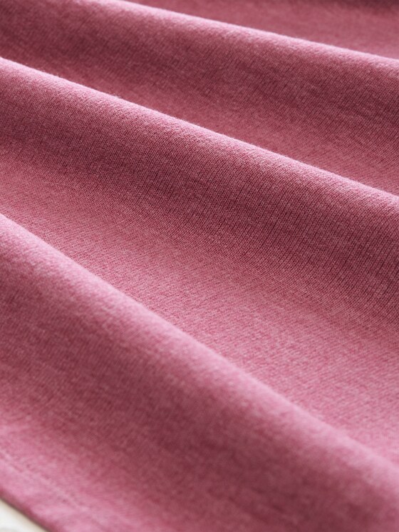 T-shirt with a 2-in-1 look - dusty berry melange