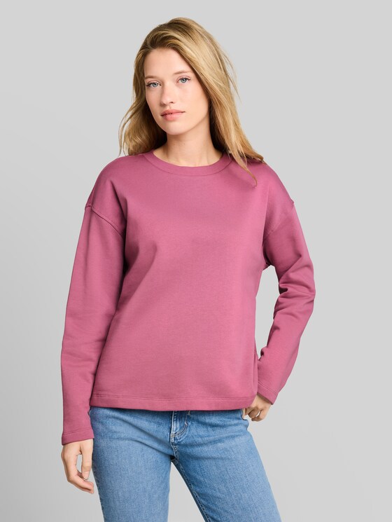 Basic cotton sweatshirt - dusty berry