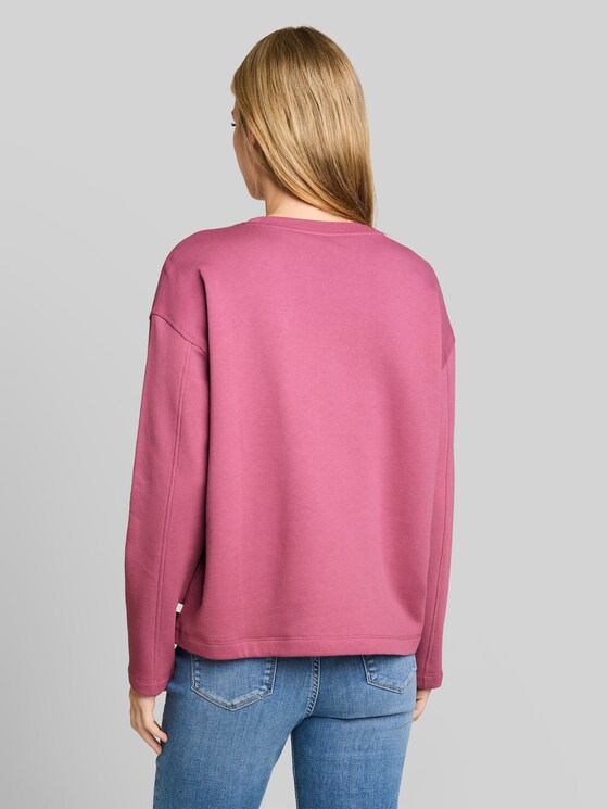 Basic cotton sweatshirt - dusty berry
