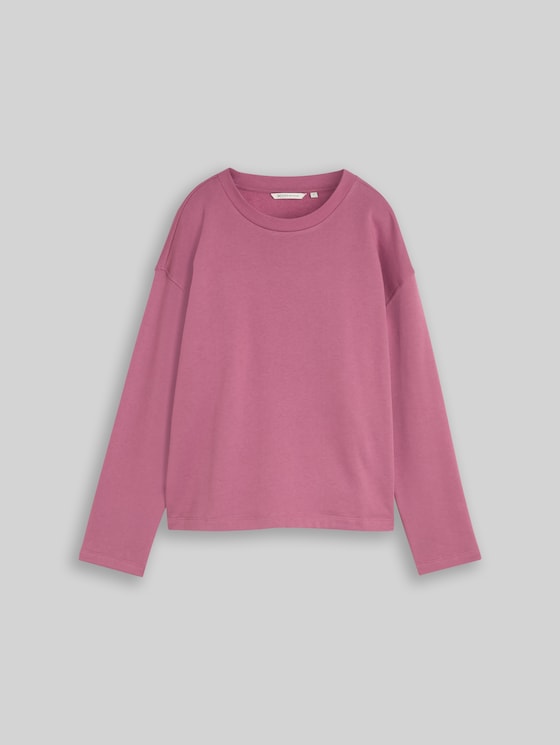 Basic cotton sweatshirt - dusty berry