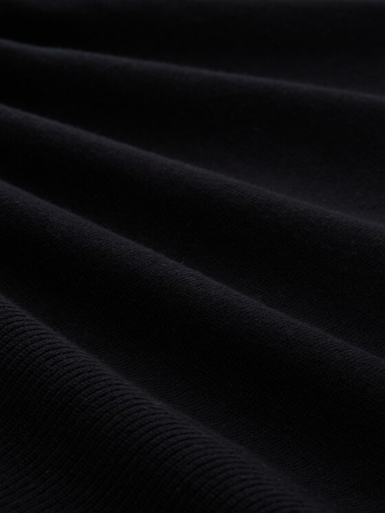 Knitted jumper with cashmere blend - deep black