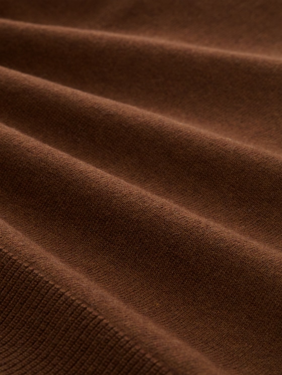 Knitted jumper with cashmere blend - mid camel melange