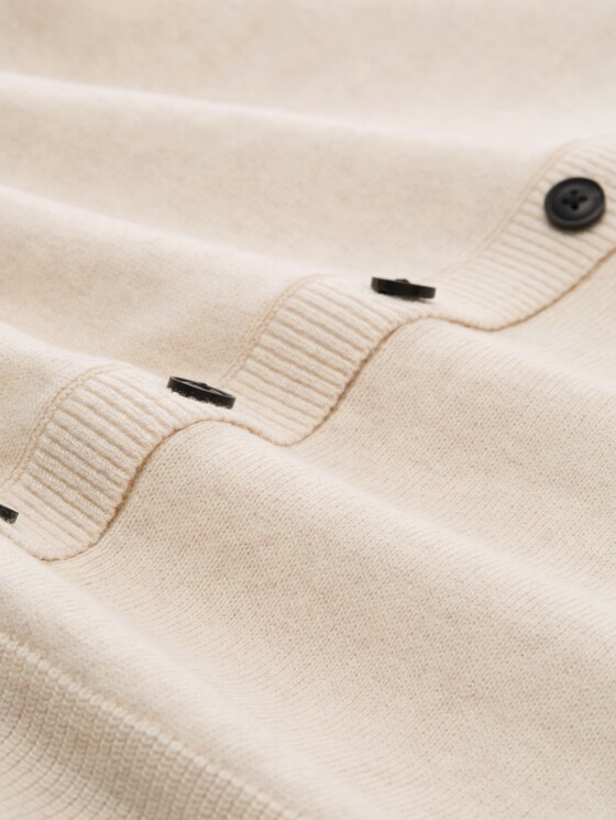 Cardigan with cashmere blend - whisper offwhite melange