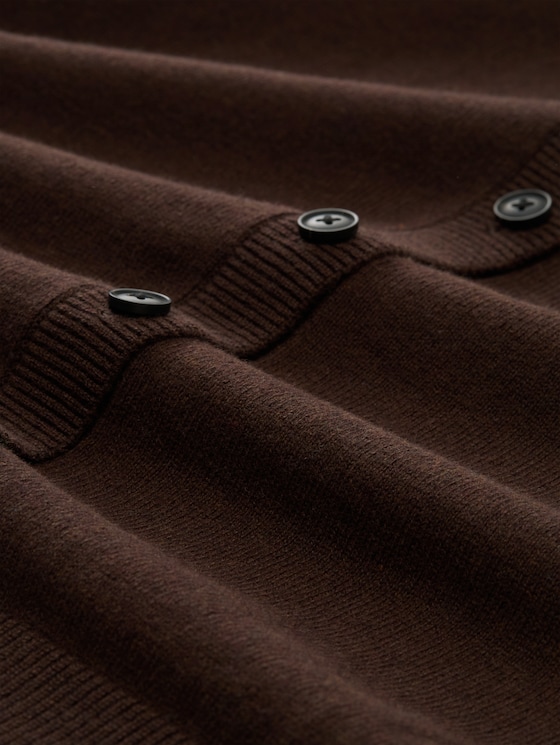 Sleeveless jumper with cashmere blend - java dark brown melange