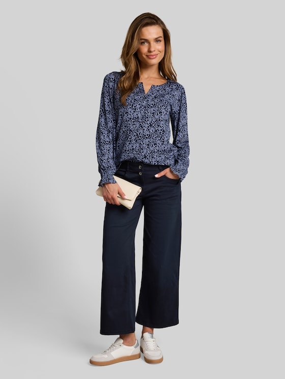 Stretch culottes - sky captain blue