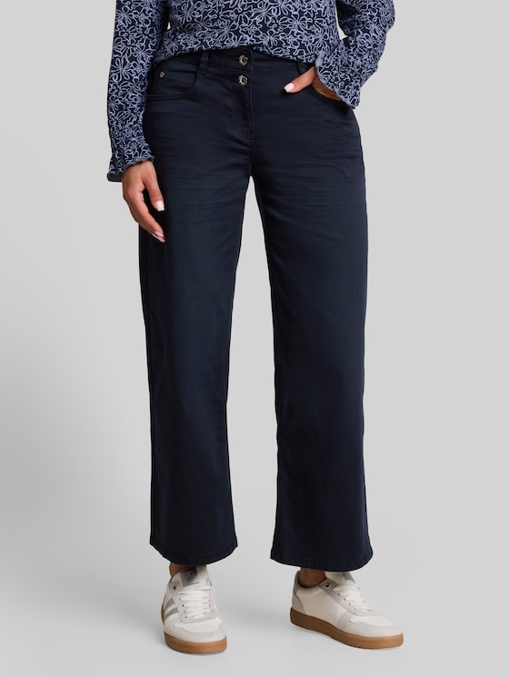 Stretch culottes - sky captain blue