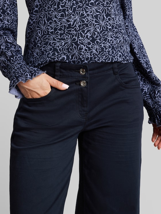 Stretch culottes - sky captain blue