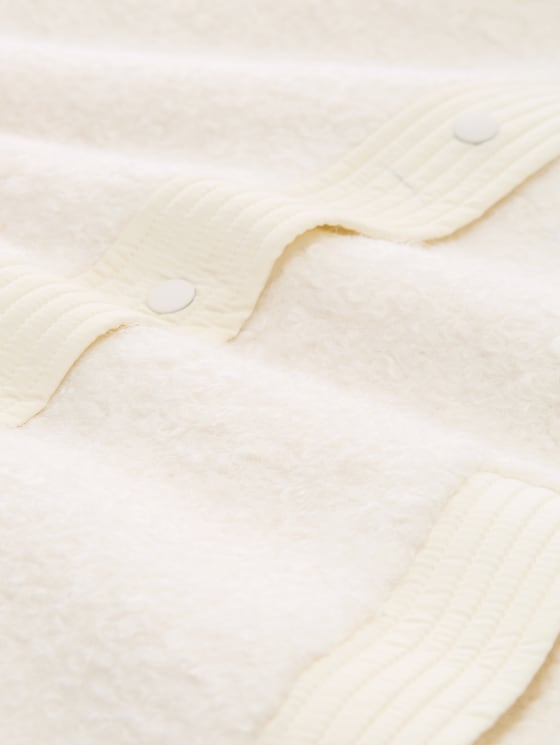 Cape-style teddy vest - Whisper White
