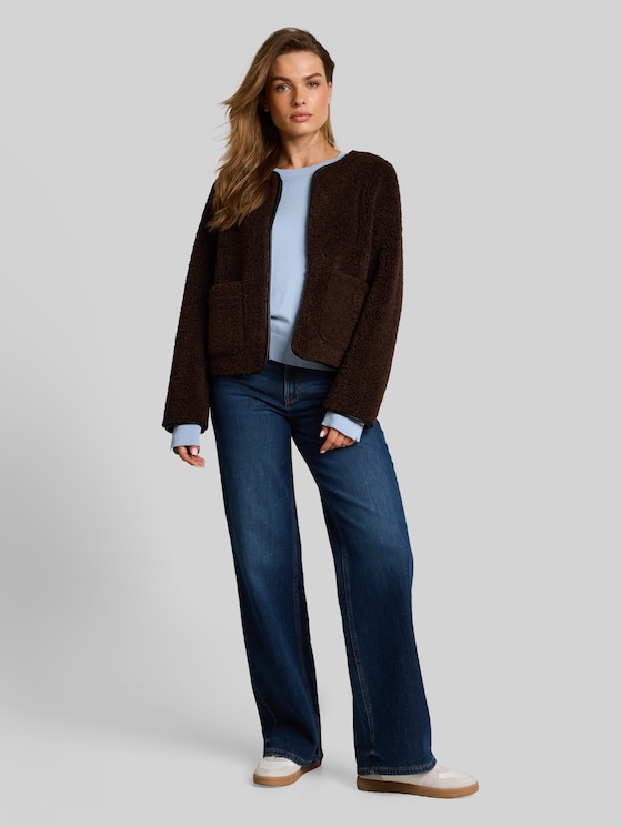 Knitted jumper with button detailing - Kentucky Blue