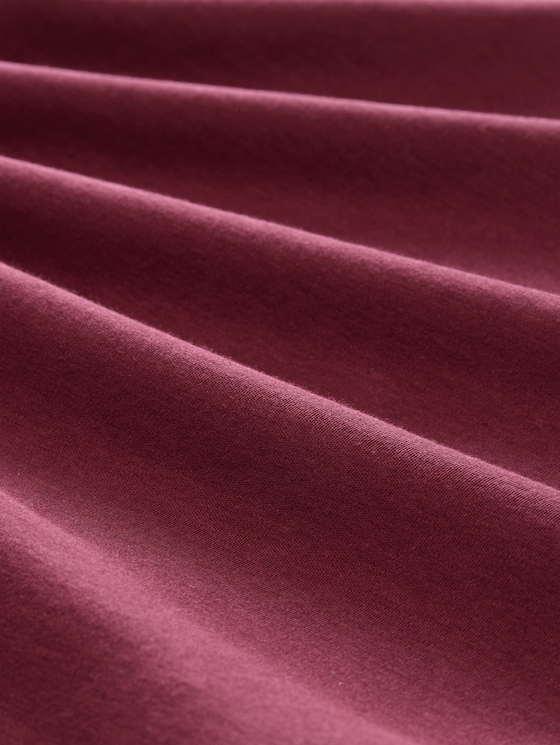 Basic long-sleeved cotton T-shirt - Preppy Plum