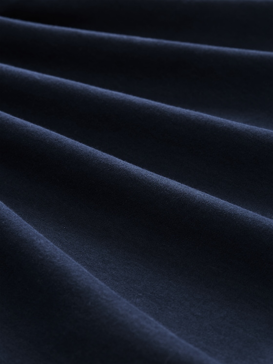 Basic long-sleeved cotton T-shirt - sky captain blue