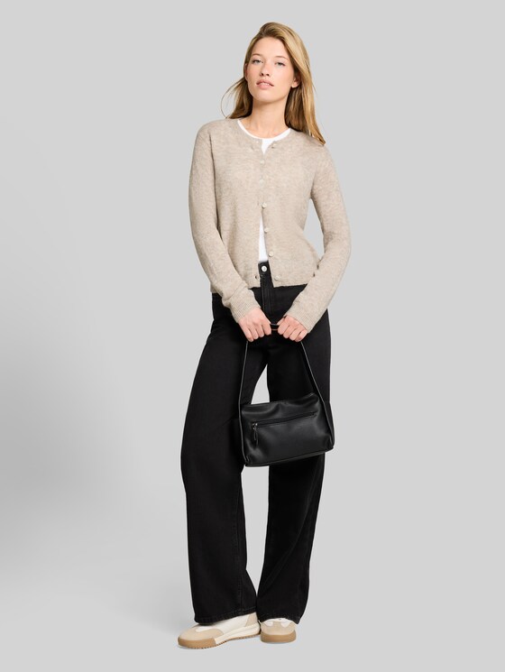 Cardigan with alpaca blend - atmosphere beige melange
