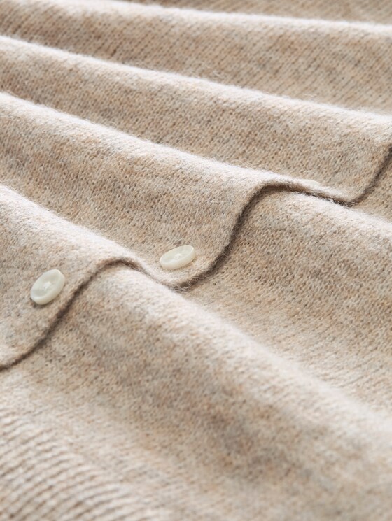 Cardigan with alpaca blend - atmosphere beige melange