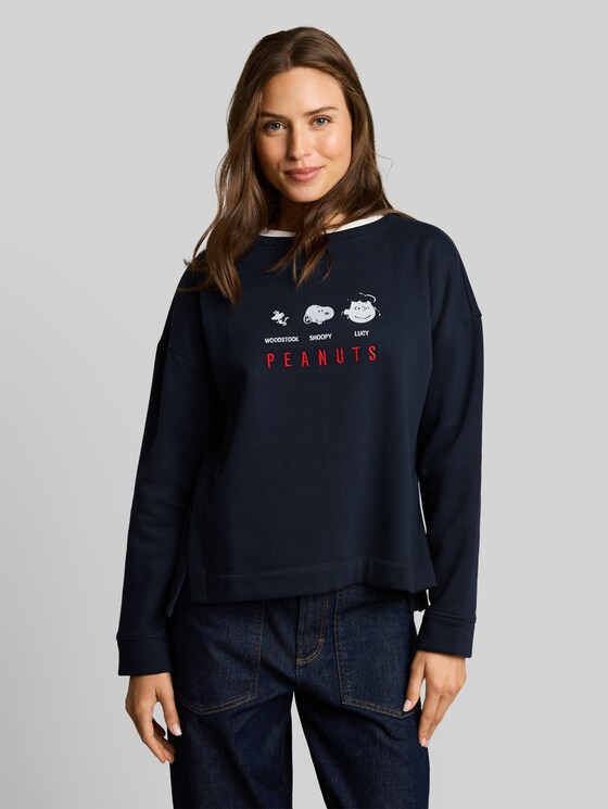 Loose-fit sweatshirt with Snoopy print - sky captain blue