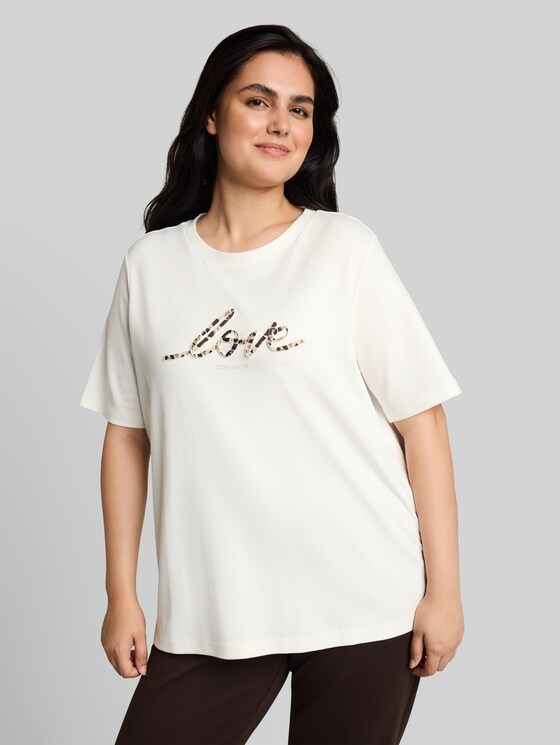 Plus Size - cotton T-shirt - Whisper White