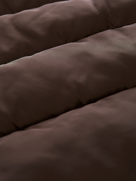 Puffer coat made from water-repellent fabric - java dark brown