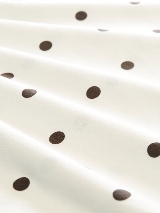 Boxy-fit T-shirt with dots - off white dark brown dot