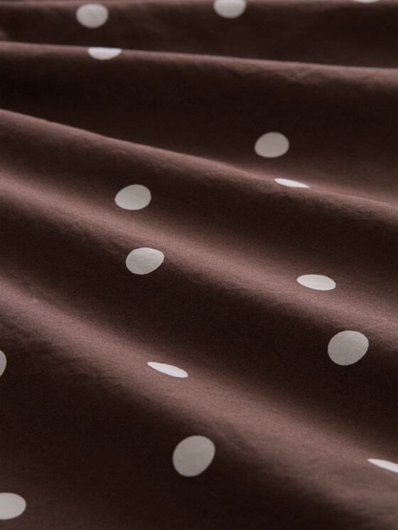 Polka-dot poplin blouse - dark brown white dot